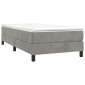 vidaXL Πλαίσιο Κρεβατιού Boxspring Ανοιχτό Γκρι 90x200 εκ. Βελούδινο