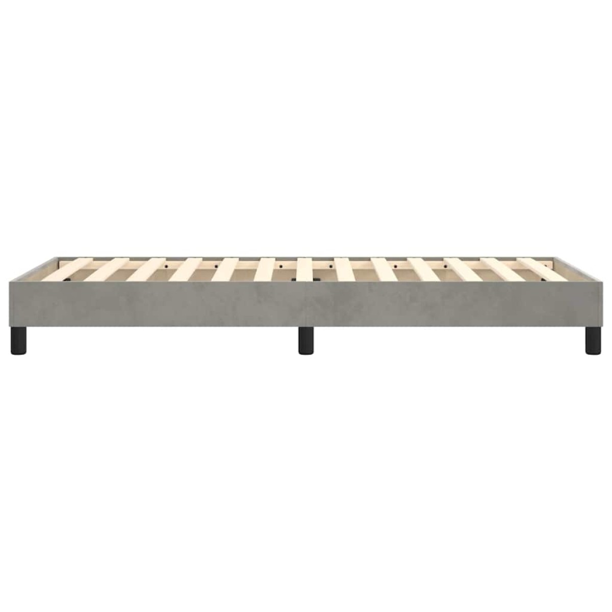 vidaXL Πλαίσιο Κρεβατιού Boxspring Ανοιχτό Γκρι 90x200 εκ. Βελούδινο