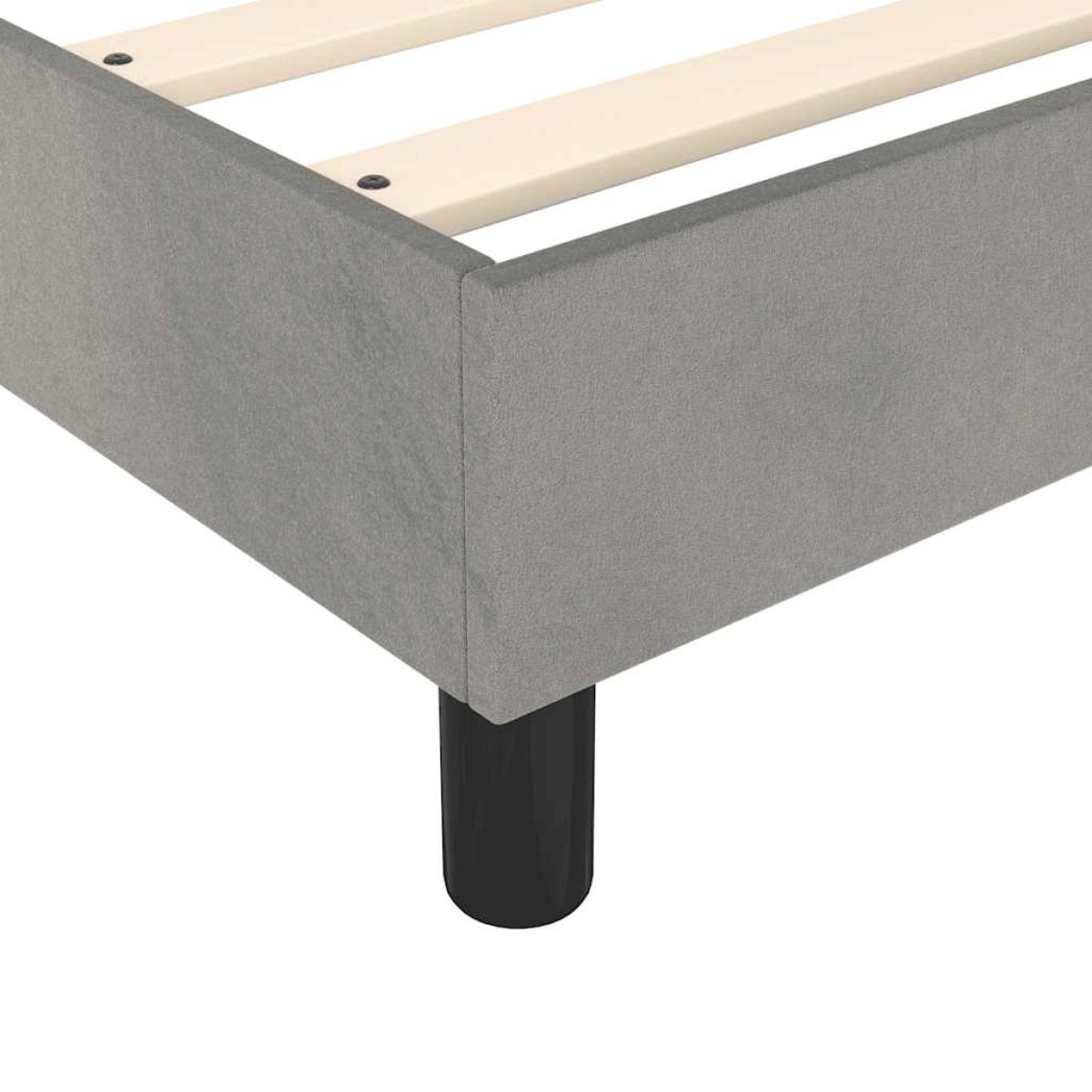 vidaXL Πλαίσιο Κρεβατιού Boxspring Ανοιχτό Γκρι 90x200 εκ. Βελούδινο