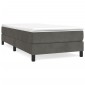 vidaXL Πλαίσιο Κρεβατιού Boxspring Σκούρο Γκρι 90x200 εκ. Βελούδινο