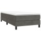 vidaXL Πλαίσιο Κρεβατιού Boxspring Σκούρο Γκρι 90x200 εκ. Βελούδινο
