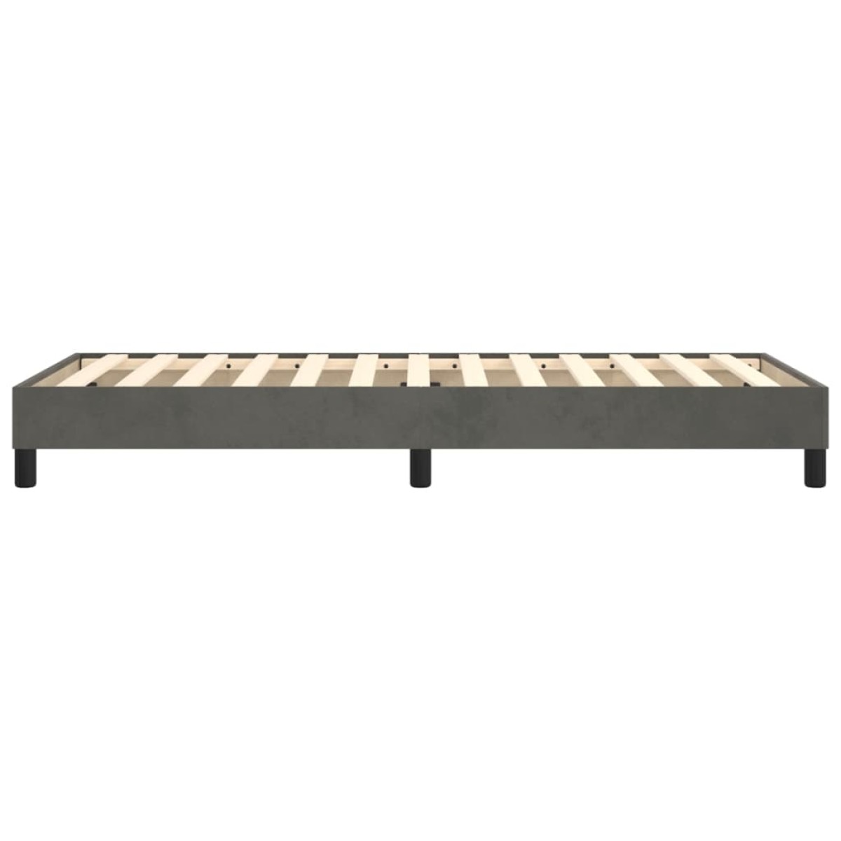 vidaXL Πλαίσιο Κρεβατιού Boxspring Σκούρο Γκρι 90x200 εκ. Βελούδινο