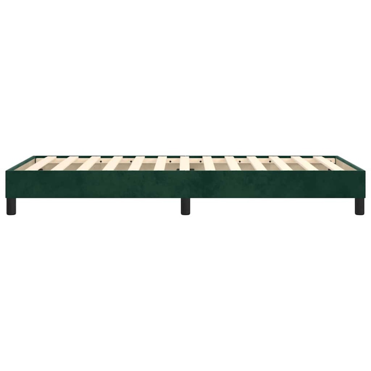 vidaXL Πλαίσιο Κρεβατιού Boxspring Σκούρο Πράσινο 90x200 εκ Βελούδινο