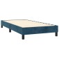 vidaXL Πλαίσιο Κρεβατιού Boxspring Σκούρο Μπλε 90x200 εκ. Βελούδινο