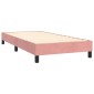 vidaXL Πλαίσιο Κρεβατιού Boxspring Ροζ 90x200 εκ. Βελούδινο