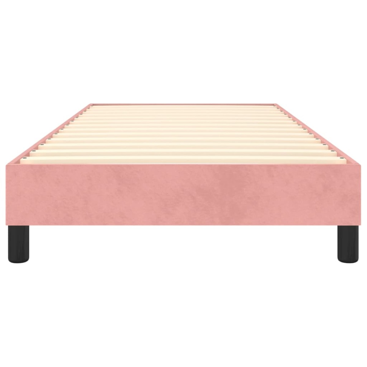 vidaXL Πλαίσιο Κρεβατιού Boxspring Ροζ 90x200 εκ. Βελούδινο