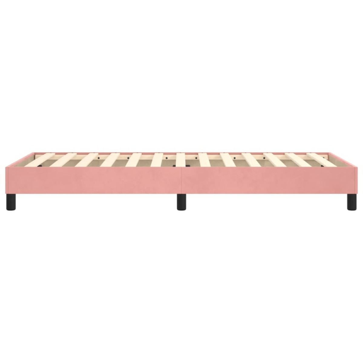 vidaXL Πλαίσιο Κρεβατιού Boxspring Ροζ 90x200 εκ. Βελούδινο
