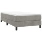 vidaXL Πλαίσιο Κρεβατιού Boxspring Ανοιχτό Γκρι 100x200 εκ. Βελούδινο