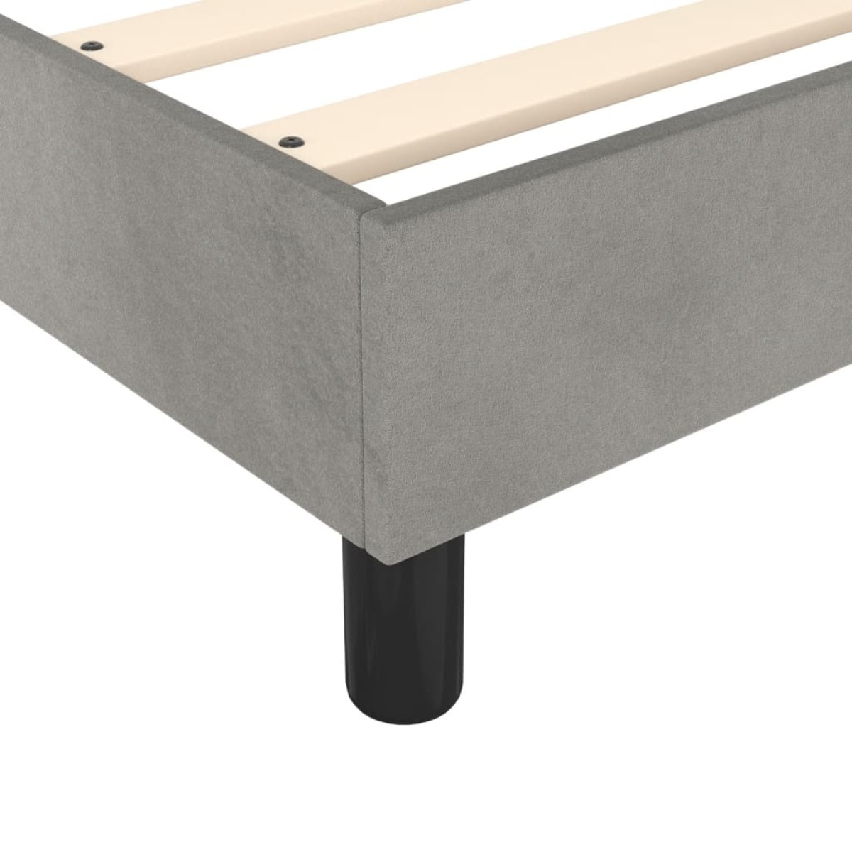 vidaXL Πλαίσιο Κρεβατιού Boxspring Ανοιχτό Γκρι 100x200 εκ. Βελούδινο
