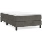 vidaXL Πλαίσιο Κρεβατιού Boxspring Σκούρο Γκρι 100x200 εκ. Βελούδινο