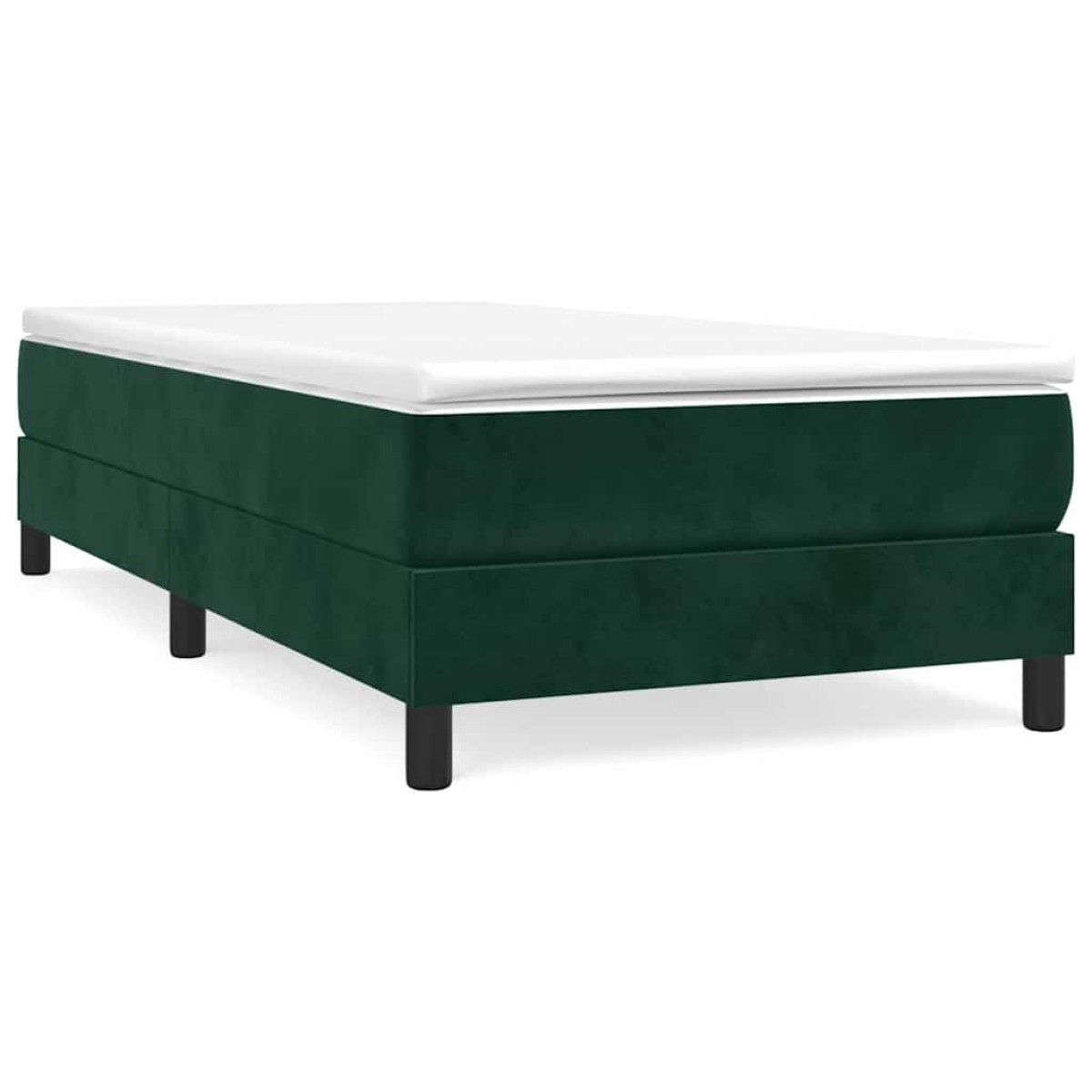 vidaXL Πλαίσιο Κρεβατιού Boxspring Σκούρο Πράσινο 100x200 εκ Βελούδινο