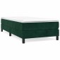 vidaXL Πλαίσιο Κρεβατιού Boxspring Σκούρο Πράσινο 100x200 εκ Βελούδινο