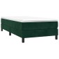 vidaXL Πλαίσιο Κρεβατιού Boxspring Σκούρο Πράσινο 100x200 εκ Βελούδινο