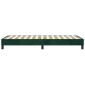 vidaXL Πλαίσιο Κρεβατιού Boxspring Σκούρο Πράσινο 100x200 εκ Βελούδινο