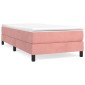 vidaXL Πλαίσιο Κρεβατιού Boxspring Ροζ 100x200 εκ. Βελούδινο