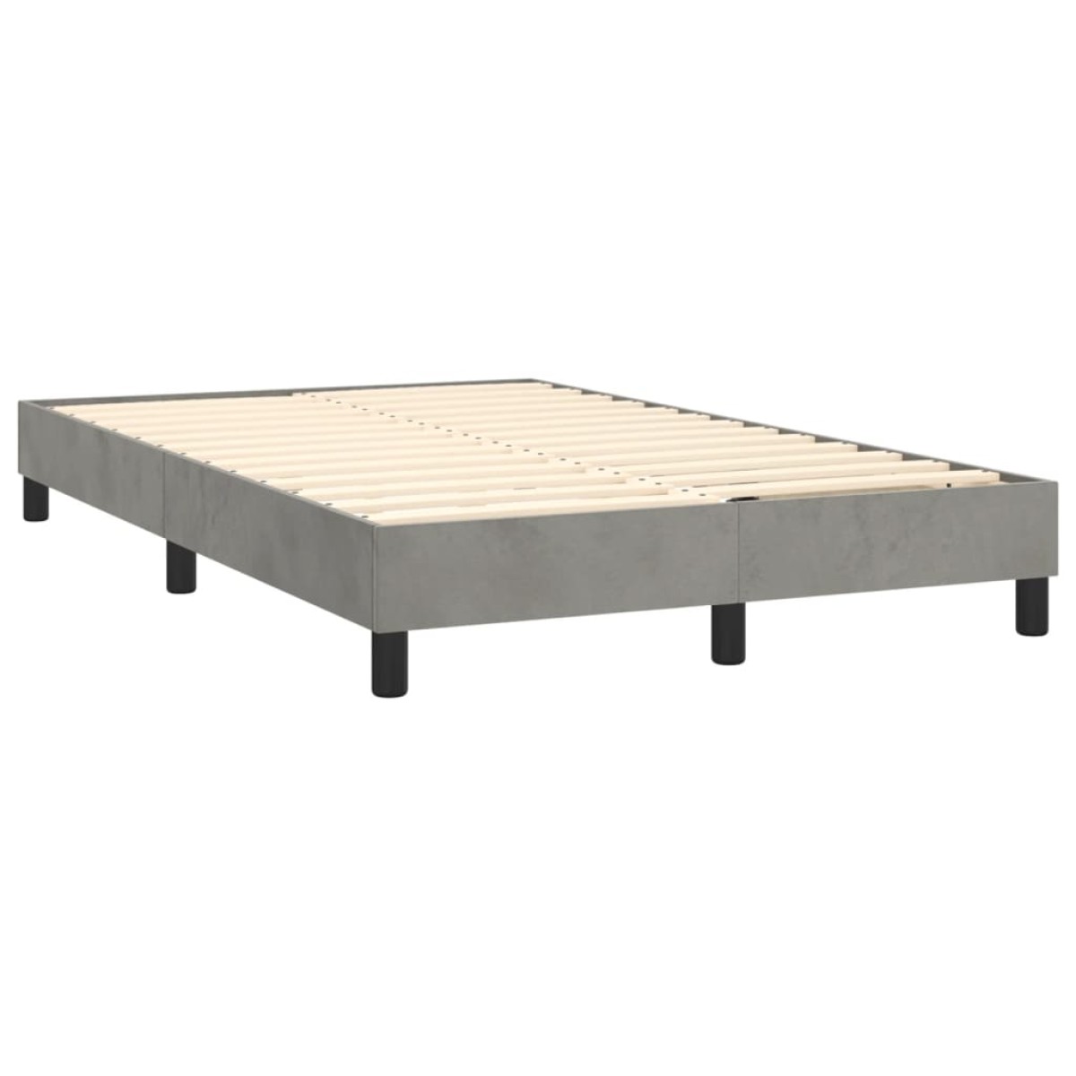 vidaXL Πλαίσιο Κρεβατιού Boxspring Ανοιχτό Γκρι 120x200 εκ. Βελούδινο