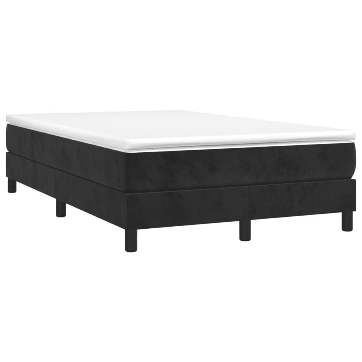 vidaXL Πλαίσιο Κρεβατιού Boxspring Μαύρο 120 x 200 εκ. Βελούδινο