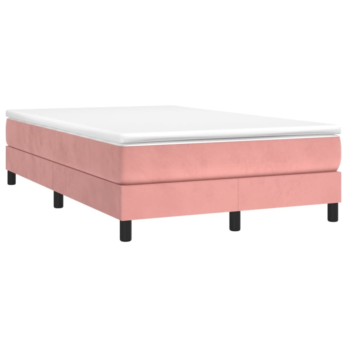 vidaXL Πλαίσιο Κρεβατιού Boxspring Ροζ 120 x 200 εκ. Βελούδινο