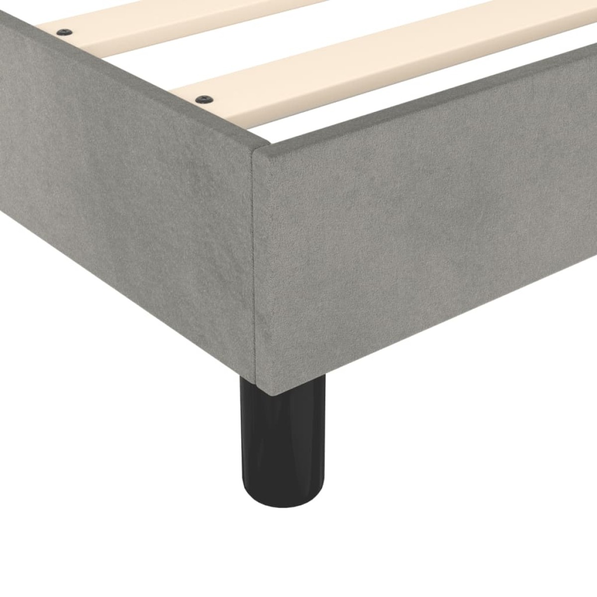 vidaXL Πλαίσιο Κρεβατιού Boxspring Ανοιχτό Γκρι 140x190 εκ. Βελούδινο