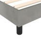 vidaXL Πλαίσιο Κρεβατιού Boxspring Ανοιχτό Γκρι 140x190 εκ. Βελούδινο