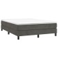 vidaXL Πλαίσιο Κρεβατιού Boxspring Σκούρο Γκρι 140x190 εκ Βελούδινο
