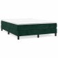 vidaXL Πλαίσιο Κρεβατιού Boxspring Σκούρο Πράσινο 140x190 εκ Βελούδινο