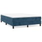 vidaXL Πλαίσιο Κρεβατιού Boxspring Σκούρο Μπλε 140x190 εκ. Βελούδινο