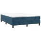 vidaXL Πλαίσιο Κρεβατιού Boxspring Σκούρο Μπλε 140x190 εκ. Βελούδινο