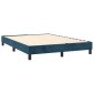 vidaXL Πλαίσιο Κρεβατιού Boxspring Σκούρο Μπλε 140x190 εκ. Βελούδινο