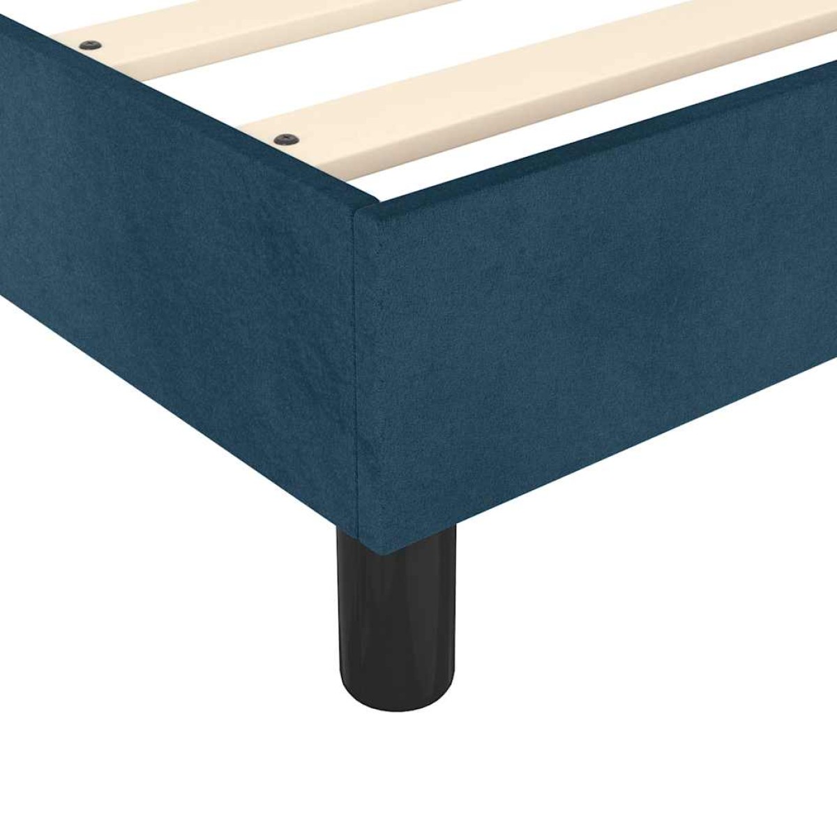 vidaXL Πλαίσιο Κρεβατιού Boxspring Σκούρο Μπλε 140x190 εκ. Βελούδινο