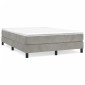 vidaXL Πλαίσιο Κρεβατιού Boxspring Ανοιχτό Γκρι 140x200 εκ. Βελούδινο