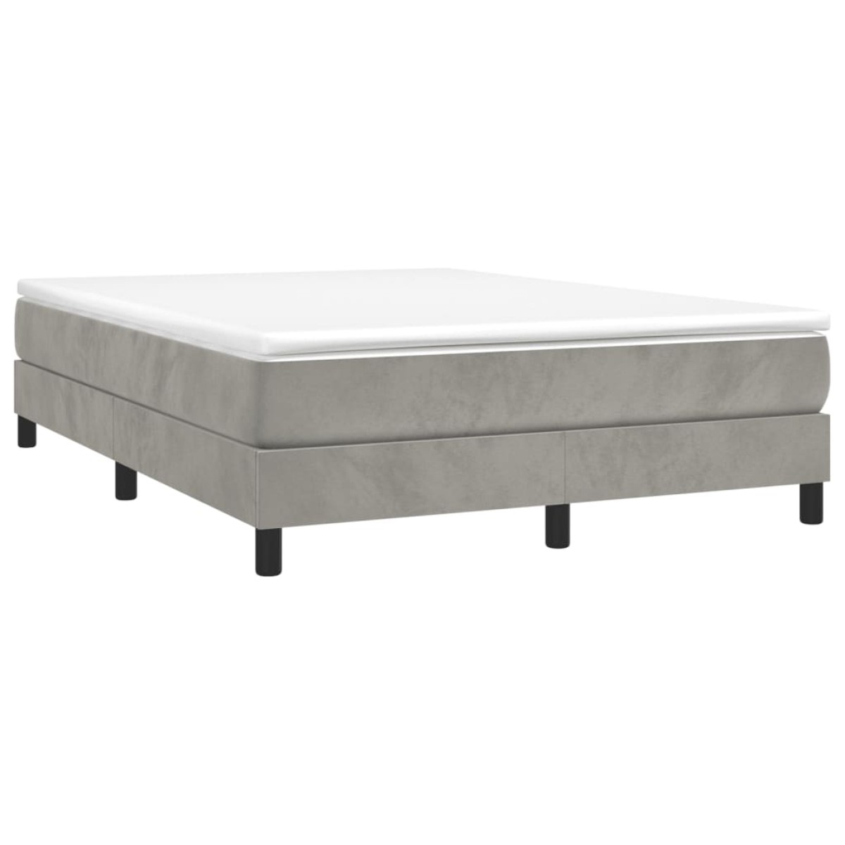 vidaXL Πλαίσιο Κρεβατιού Boxspring Ανοιχτό Γκρι 140x200 εκ. Βελούδινο