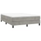 vidaXL Πλαίσιο Κρεβατιού Boxspring Ανοιχτό Γκρι 140x200 εκ. Βελούδινο