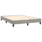 vidaXL Πλαίσιο Κρεβατιού Boxspring Ανοιχτό Γκρι 140x200 εκ. Βελούδινο