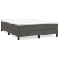 vidaXL Πλαίσιο Κρεβατιού Boxspring Σκούρο Γκρι 140x200 εκ. Βελούδινο