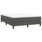 vidaXL Πλαίσιο Κρεβατιού Boxspring Σκούρο Γκρι 140x200 εκ. Βελούδινο