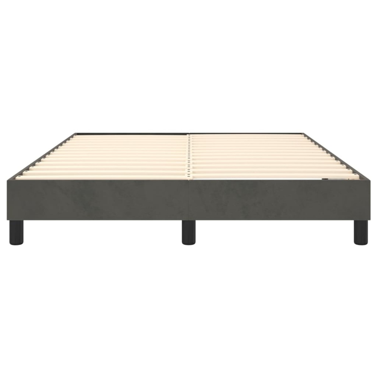 vidaXL Πλαίσιο Κρεβατιού Boxspring Σκούρο Γκρι 140x200 εκ. Βελούδινο