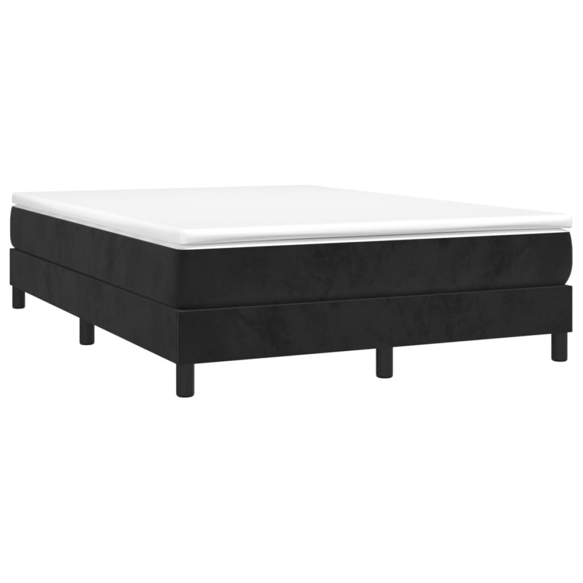 vidaXL Πλαίσιο Κρεβατιού Boxspring Μαύρο 140x200 εκ. Βελούδινο