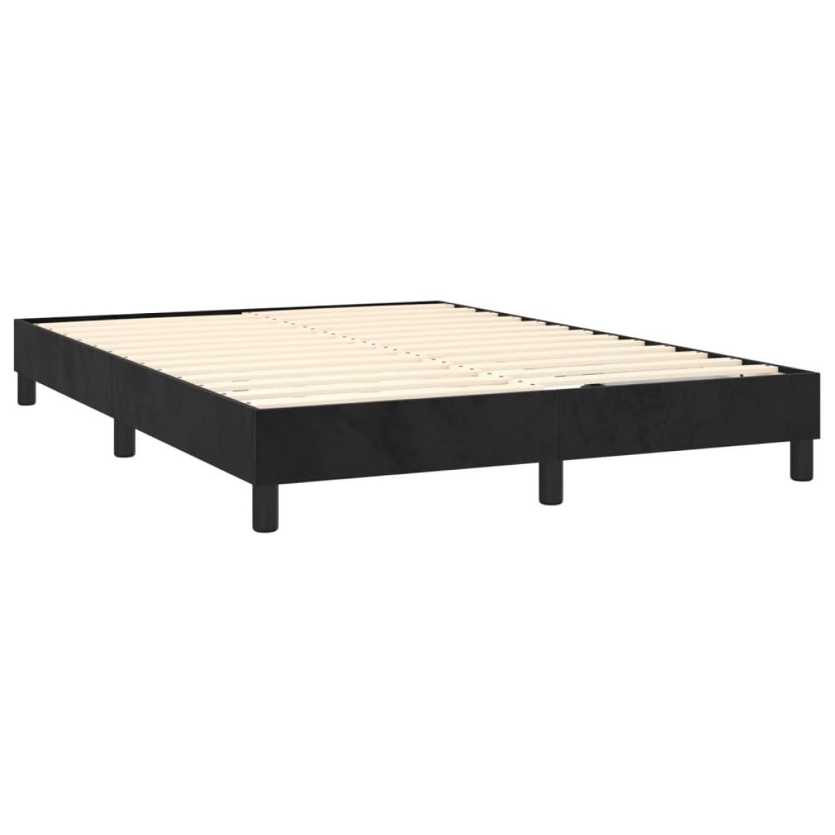 vidaXL Πλαίσιο Κρεβατιού Boxspring Μαύρο 140x200 εκ. Βελούδινο