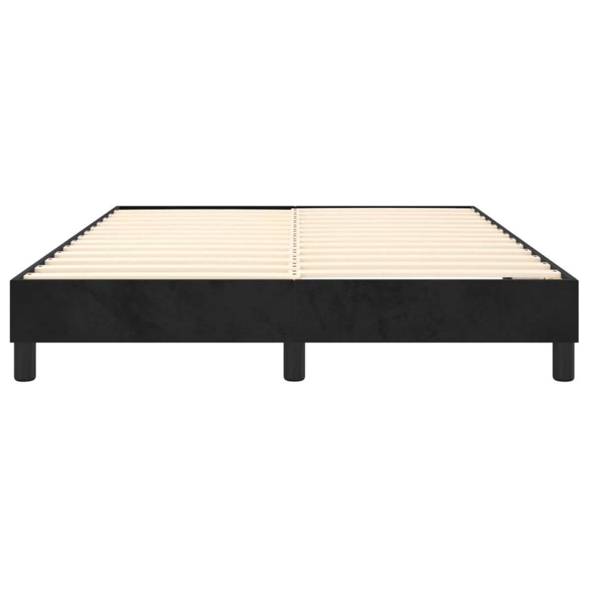 vidaXL Πλαίσιο Κρεβατιού Boxspring Μαύρο 140x200 εκ. Βελούδινο