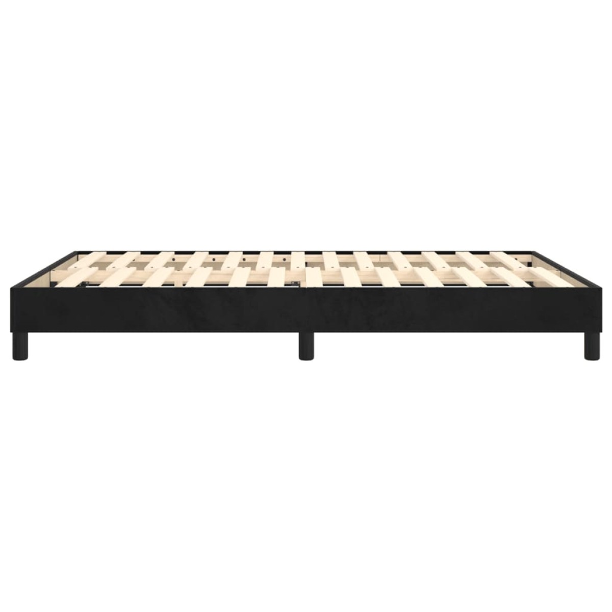 vidaXL Πλαίσιο Κρεβατιού Boxspring Μαύρο 140x200 εκ. Βελούδινο