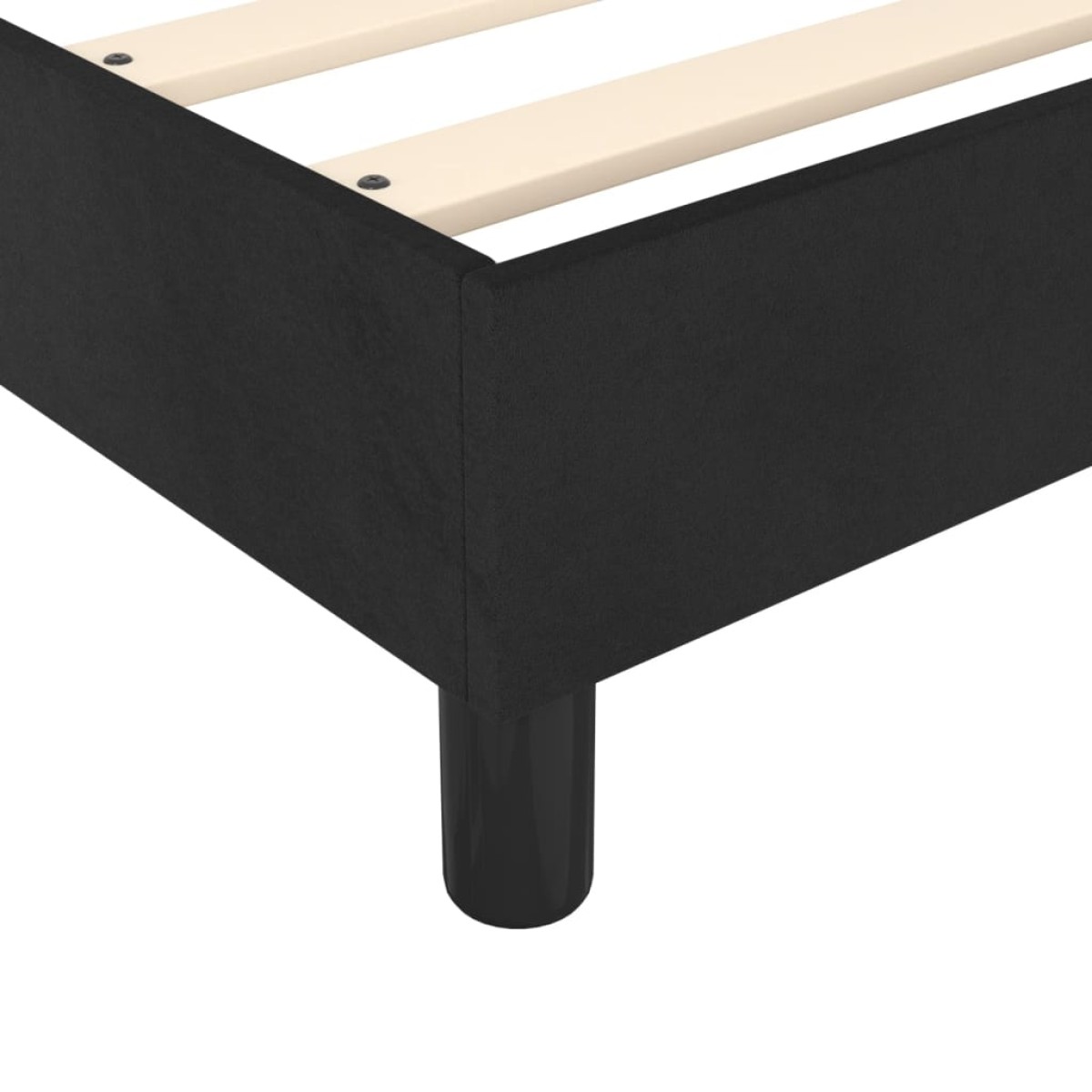 vidaXL Πλαίσιο Κρεβατιού Boxspring Μαύρο 140x200 εκ. Βελούδινο