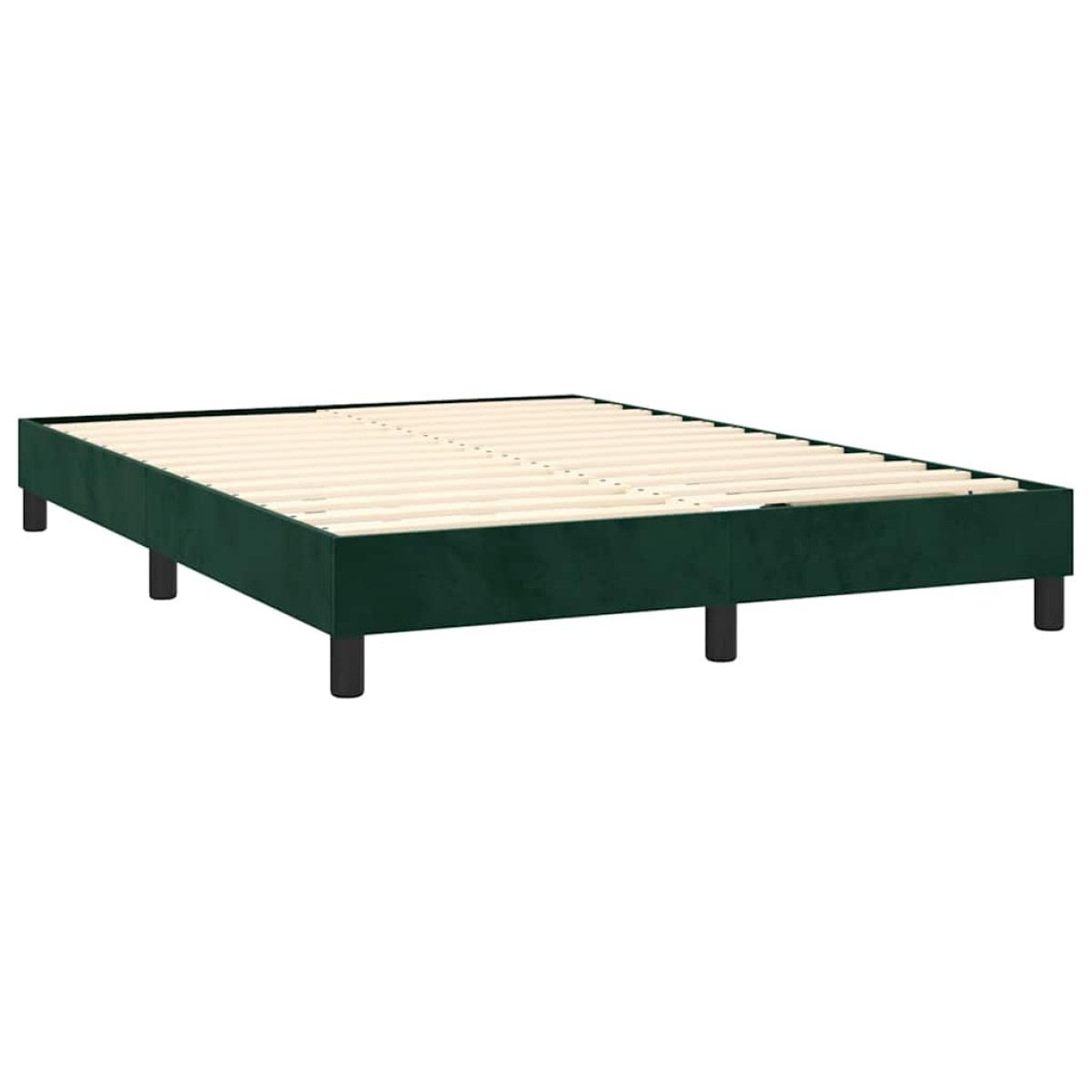 vidaXL Πλαίσιο Κρεβατιού Boxspring Σκούρο Πράσινο 140x200 εκ Βελούδινο