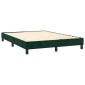 vidaXL Πλαίσιο Κρεβατιού Boxspring Σκούρο Πράσινο 140x200 εκ Βελούδινο