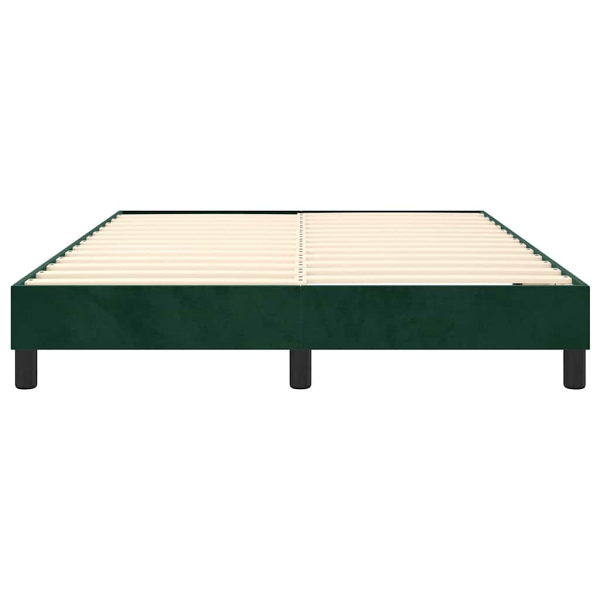 vidaXL Πλαίσιο Κρεβατιού Boxspring Σκούρο Πράσινο 140x200 εκ Βελούδινο