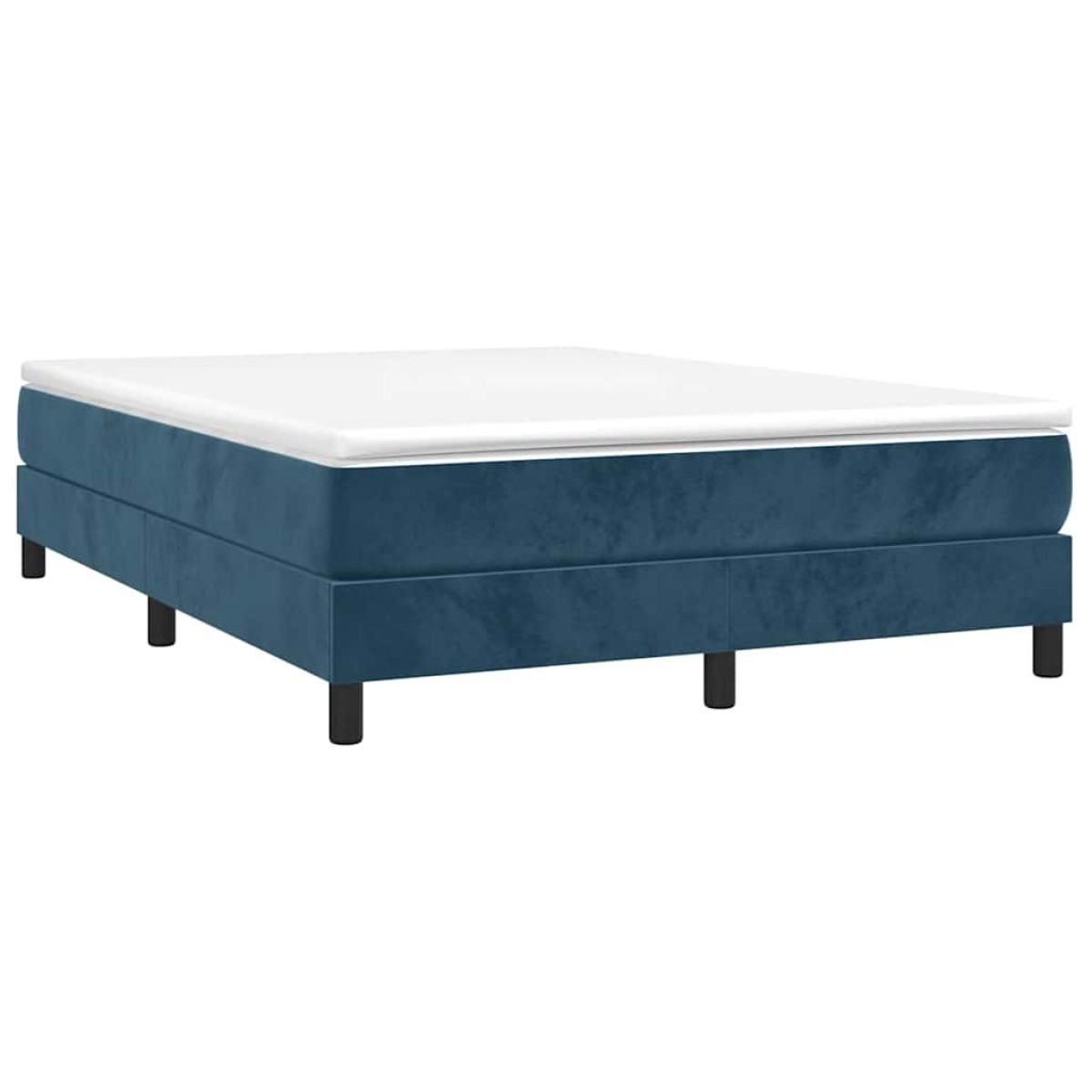 vidaXL Πλαίσιο Κρεβατιού Boxspring Σκούρο Μπλε 140x200 εκ. Βελούδινο