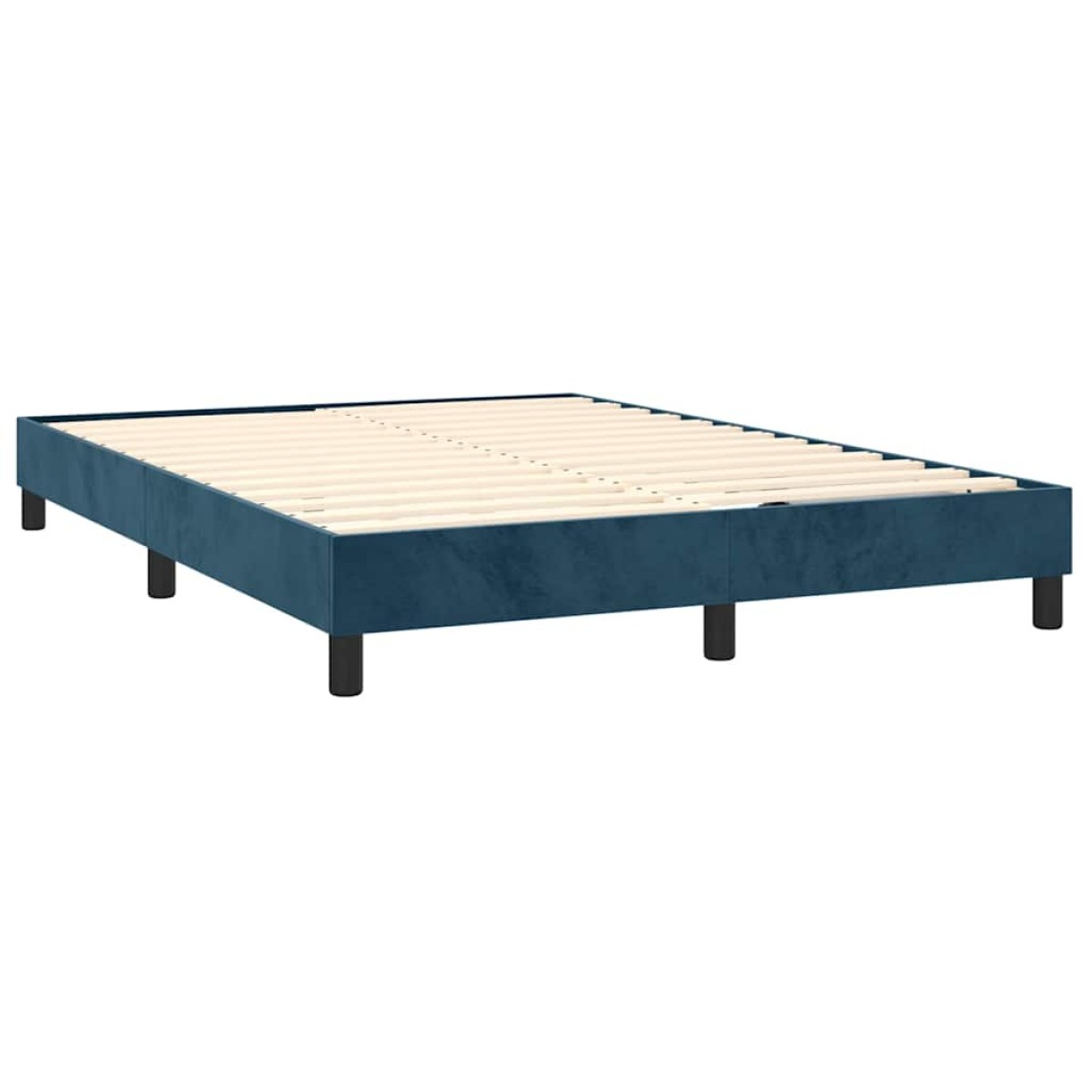 vidaXL Πλαίσιο Κρεβατιού Boxspring Σκούρο Μπλε 140x200 εκ. Βελούδινο