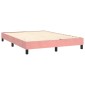 vidaXL Πλαίσιο Κρεβατιού Boxspring Ροζ 140x200 εκ. Βελούδινο