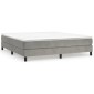 vidaXL Πλαίσιο Κρεβατιού Boxspring Ανοιχτό Γκρι 160x200 εκ. Βελούδινο