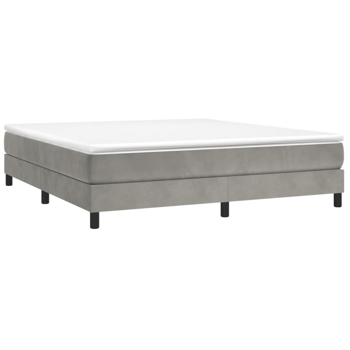 vidaXL Πλαίσιο Κρεβατιού Boxspring Ανοιχτό Γκρι 160x200 εκ. Βελούδινο